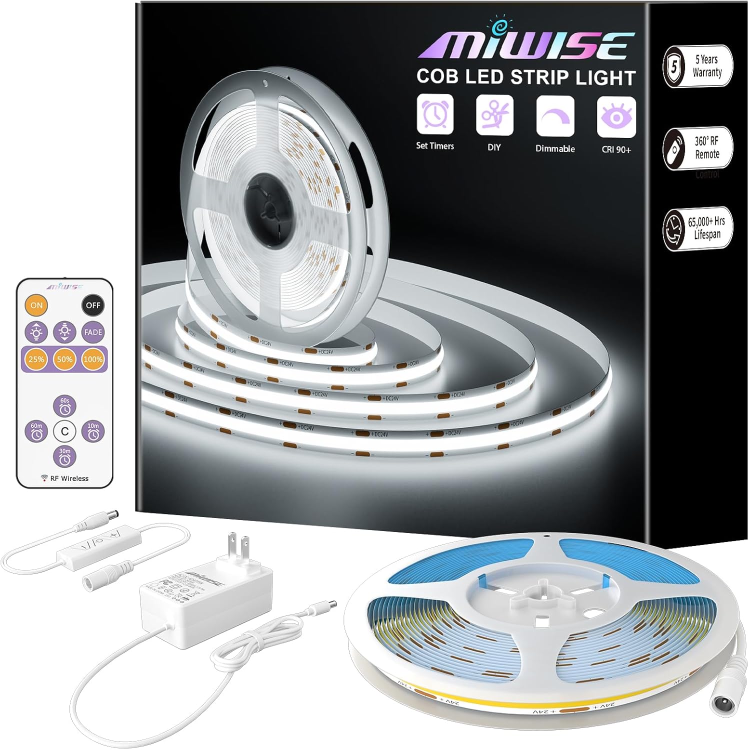 Dimmable Metal LED Strip Lights — 6000K
