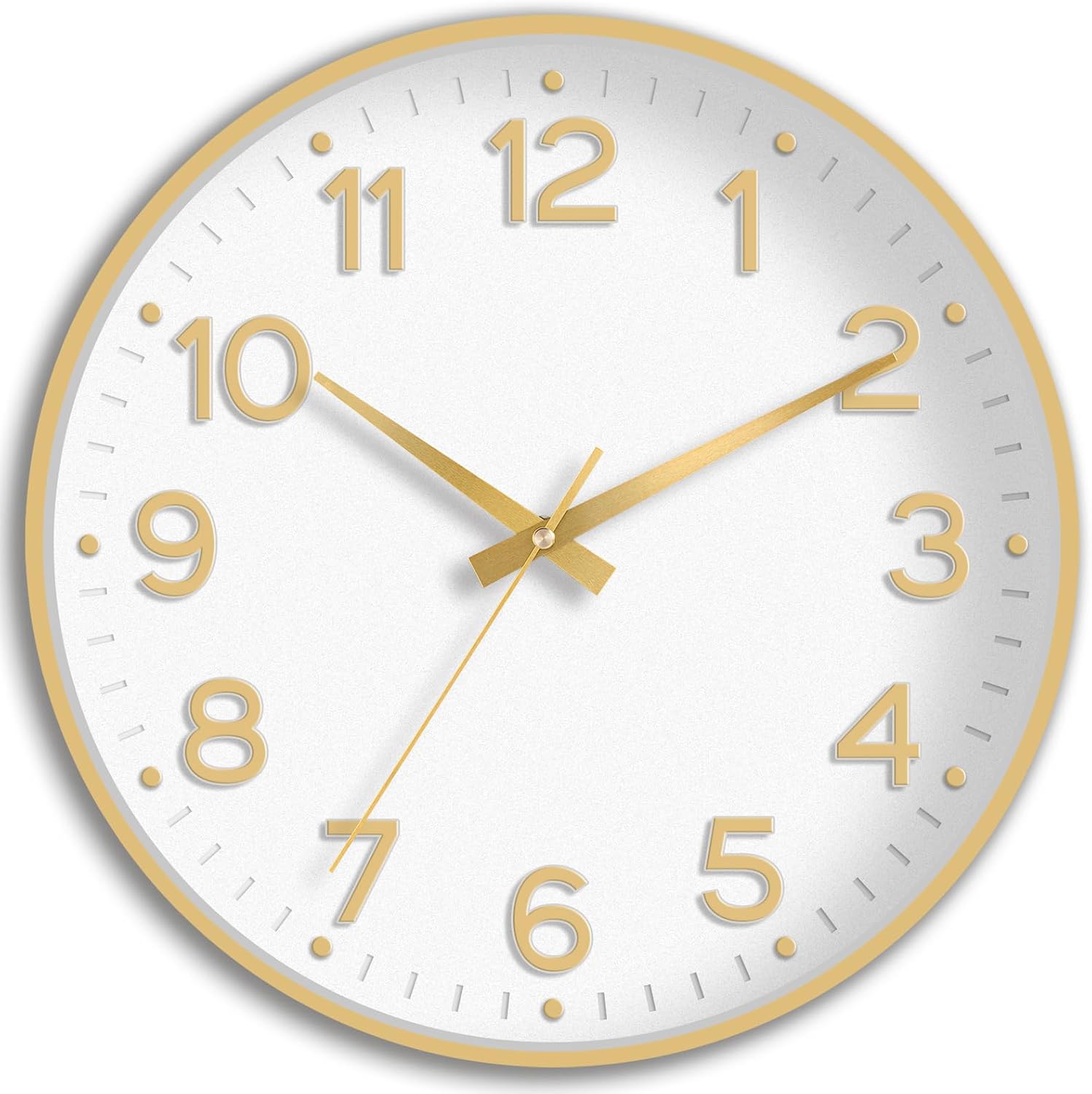Battery Operated Luxe Black Wall Clock — 8" — 8 Inch