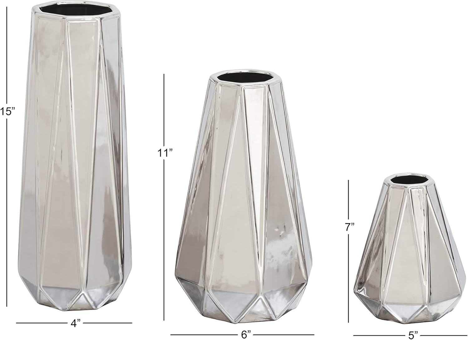 Modern Gold Flower Vase — 13" - View 3