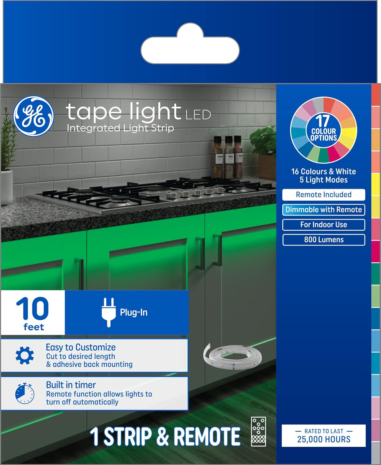 Color Changing Metal LED Strip Light — 10 Ft 1 Pack