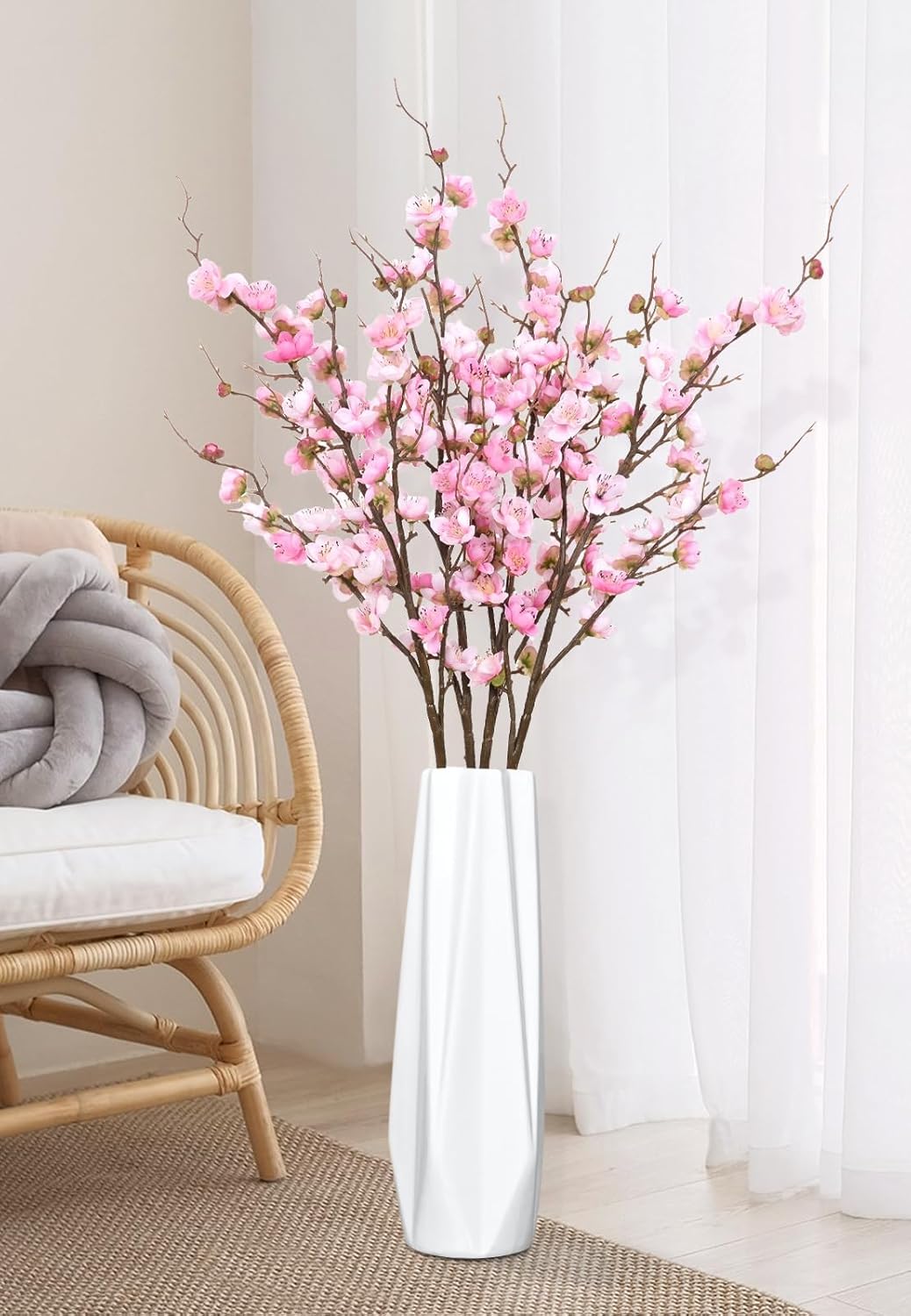 Beige Artificial Flowers — 36" — Pink
