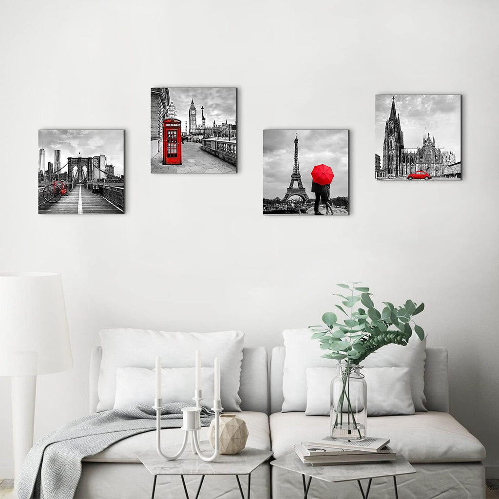 Framed Modern Black Canvas Wall Art — 24" - View 5