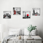Framed Modern Black Canvas Wall Art — 24" - View 5