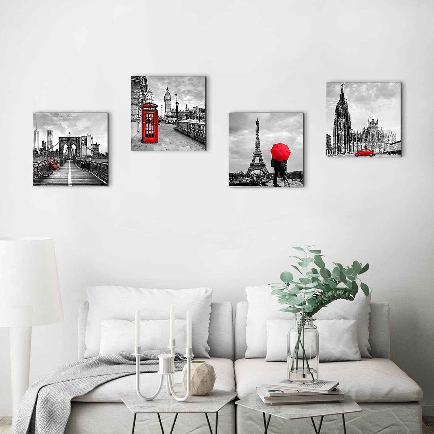 Framed Modern Black Canvas Wall Art — 24" - View 5