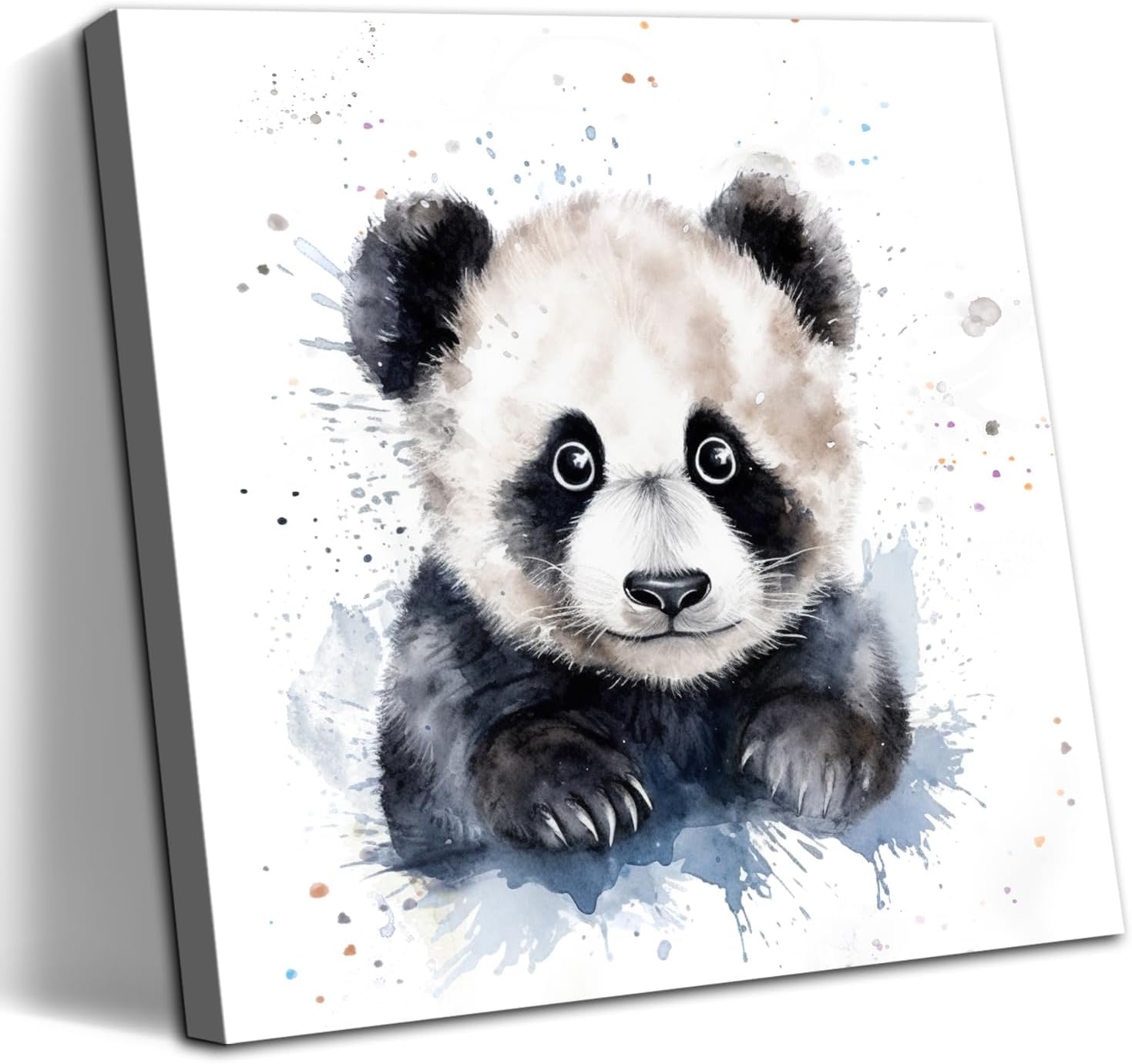 Framed Mid-Century Metal Canvas Wall Art — 12" — AA25-97-Panda