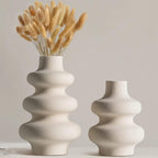 Boho White Flower Vase — Set of 3 — A White