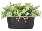 Rectangular Farmhouse Black Faux Plant