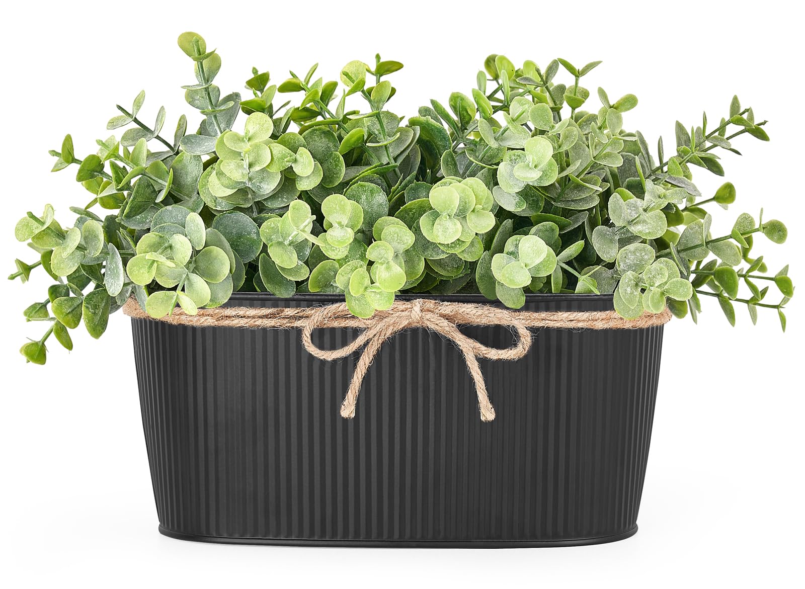 Rectangular Farmhouse Black Faux Plant