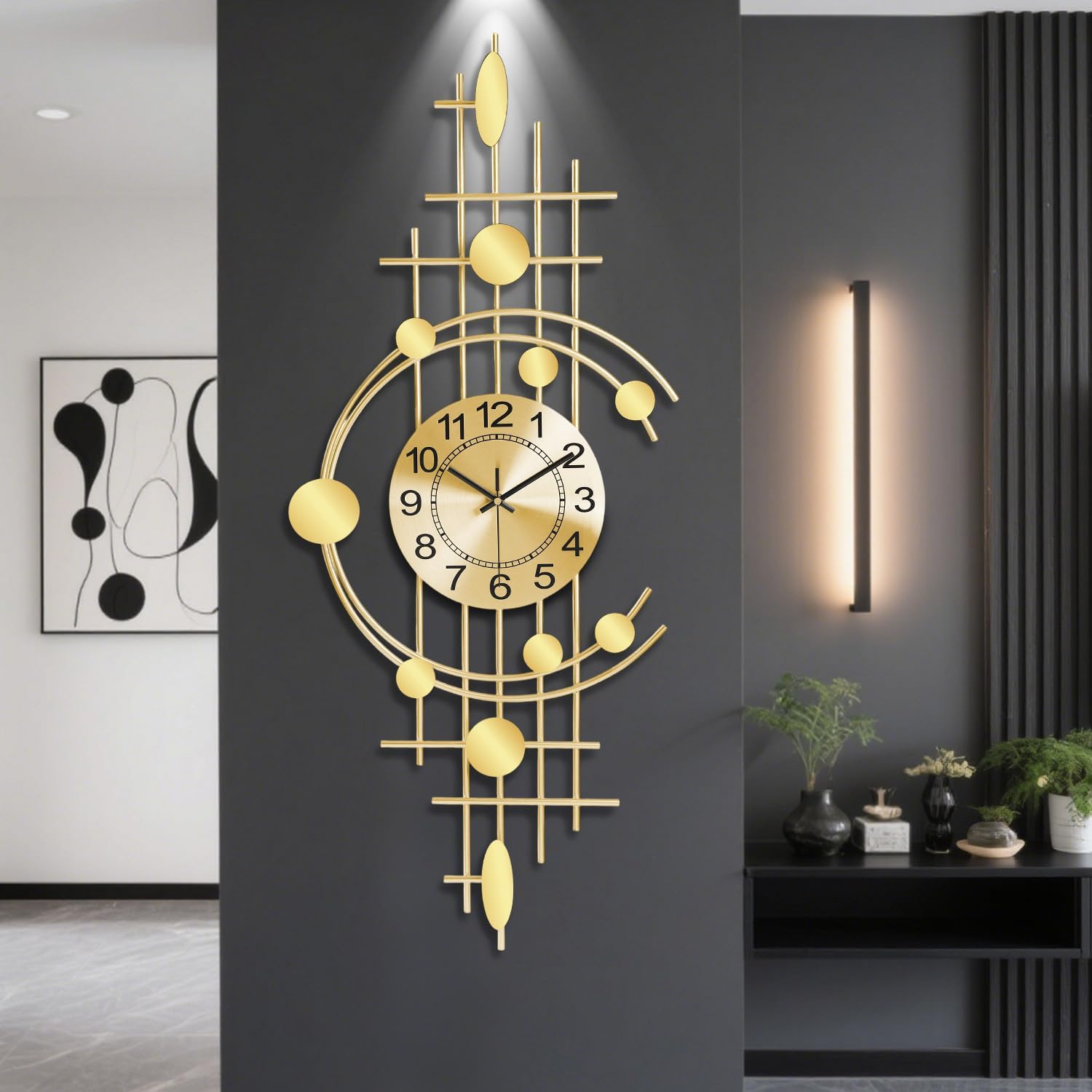 Battery Operated Farmhouse Gold Wall Decor — 7" — 498-golden