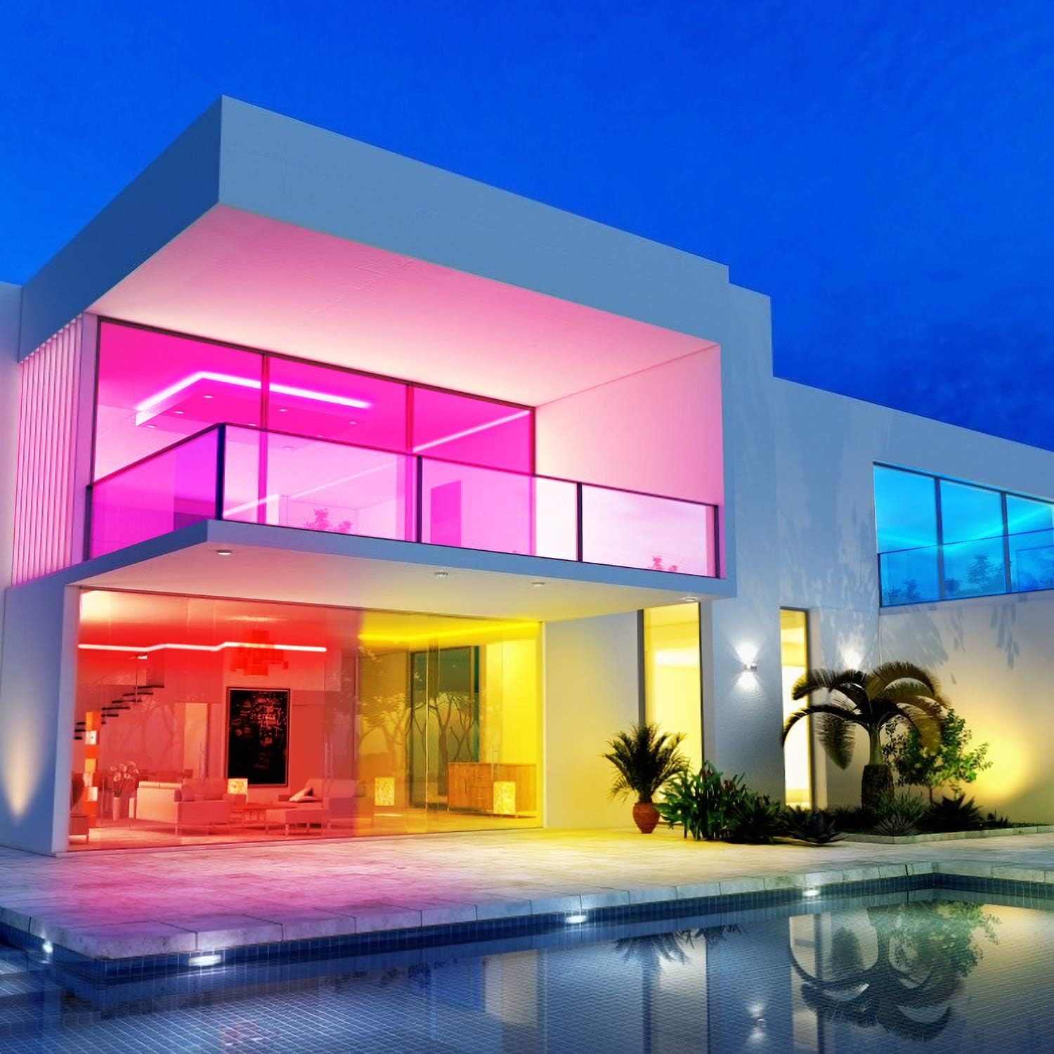 Color Changing Metal LED Strip Lights - View 4