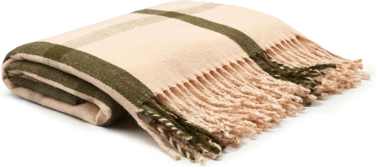 Beige Throw Pillow — 80" — Cream Green