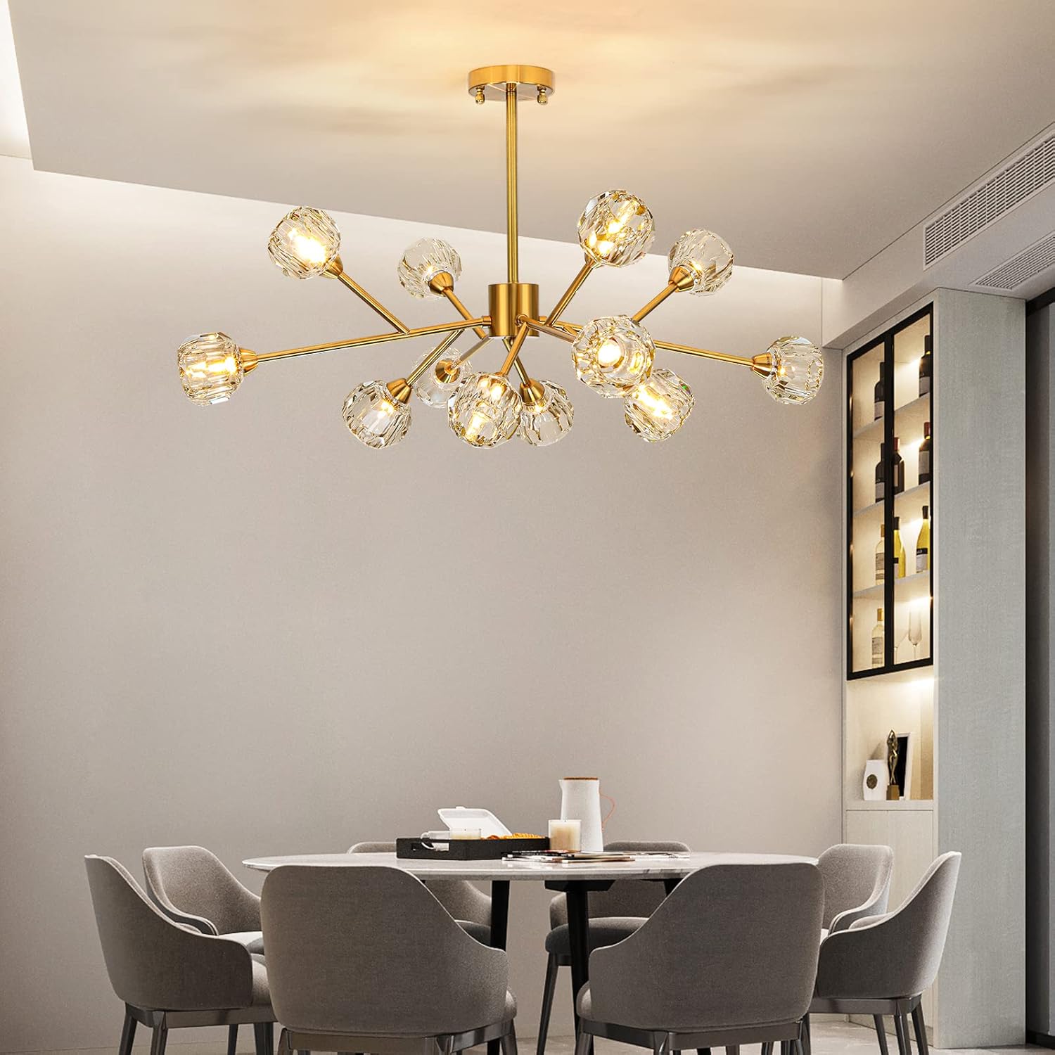 Luxe Black Chandelier — 36" - View 6