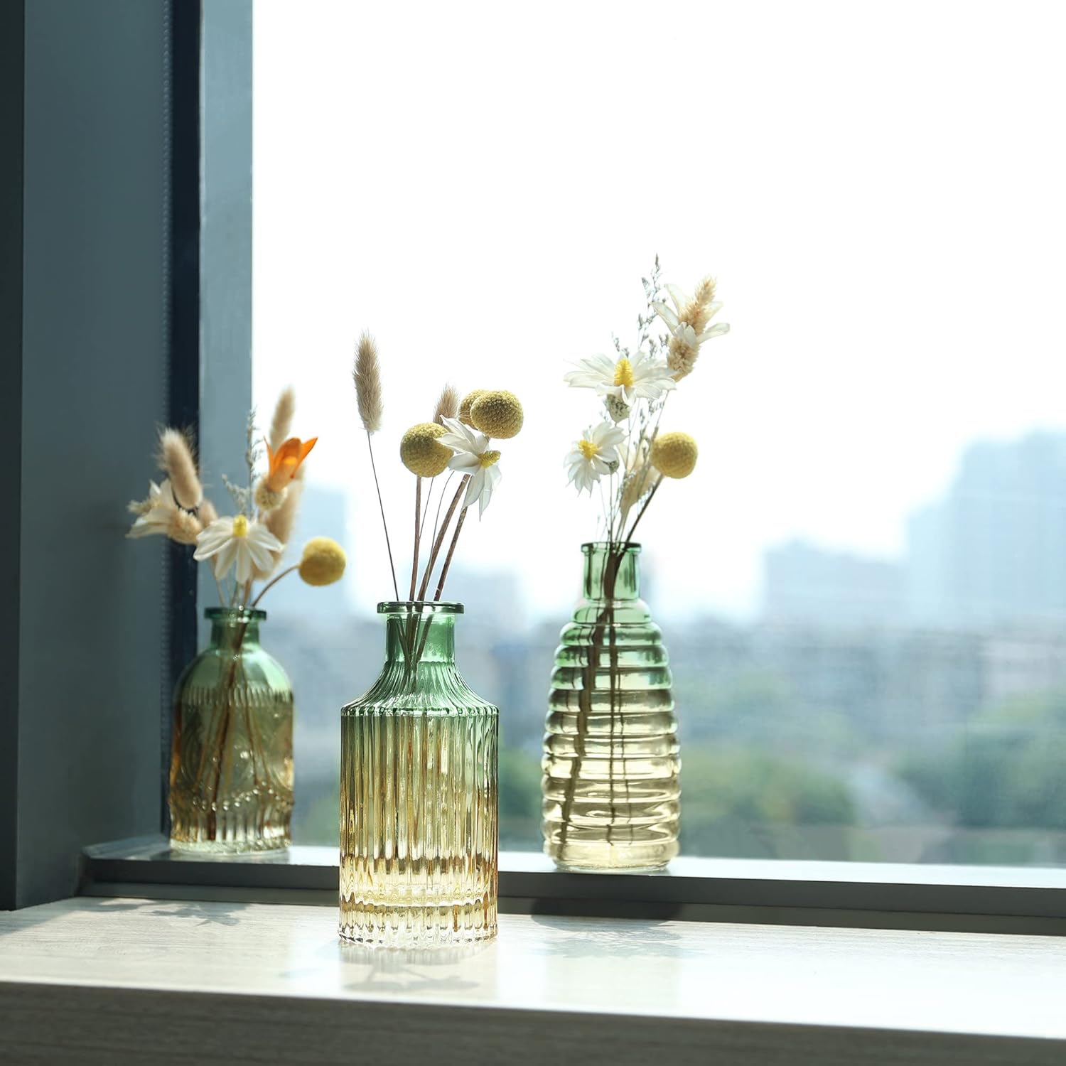 Farmhouse Green Decorative Vase — Set of 3 - View 3