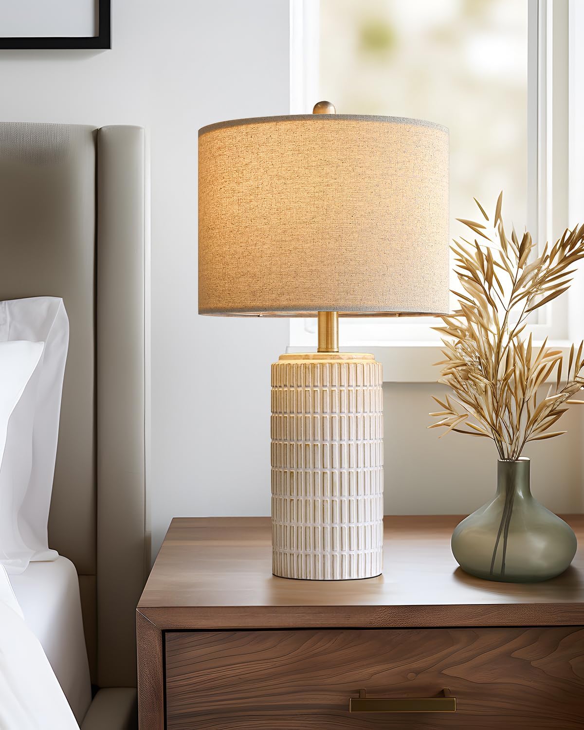 Modern Beige Desk Lamp — 23" - View 5