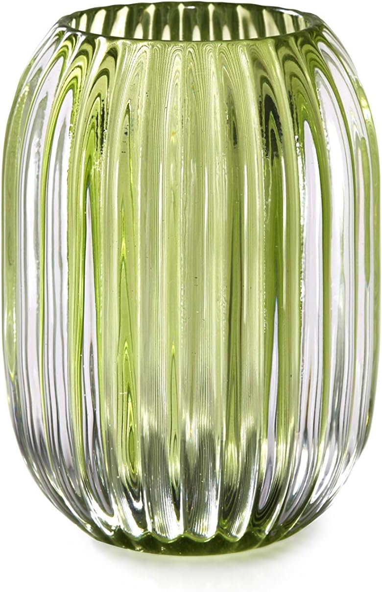 Gold Candle — 3.75" — Optical Green 5" Tall- 1pc