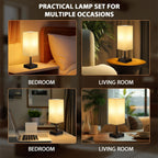 Dimmable Beige Bedside Lamp — Set of 2 - View 7