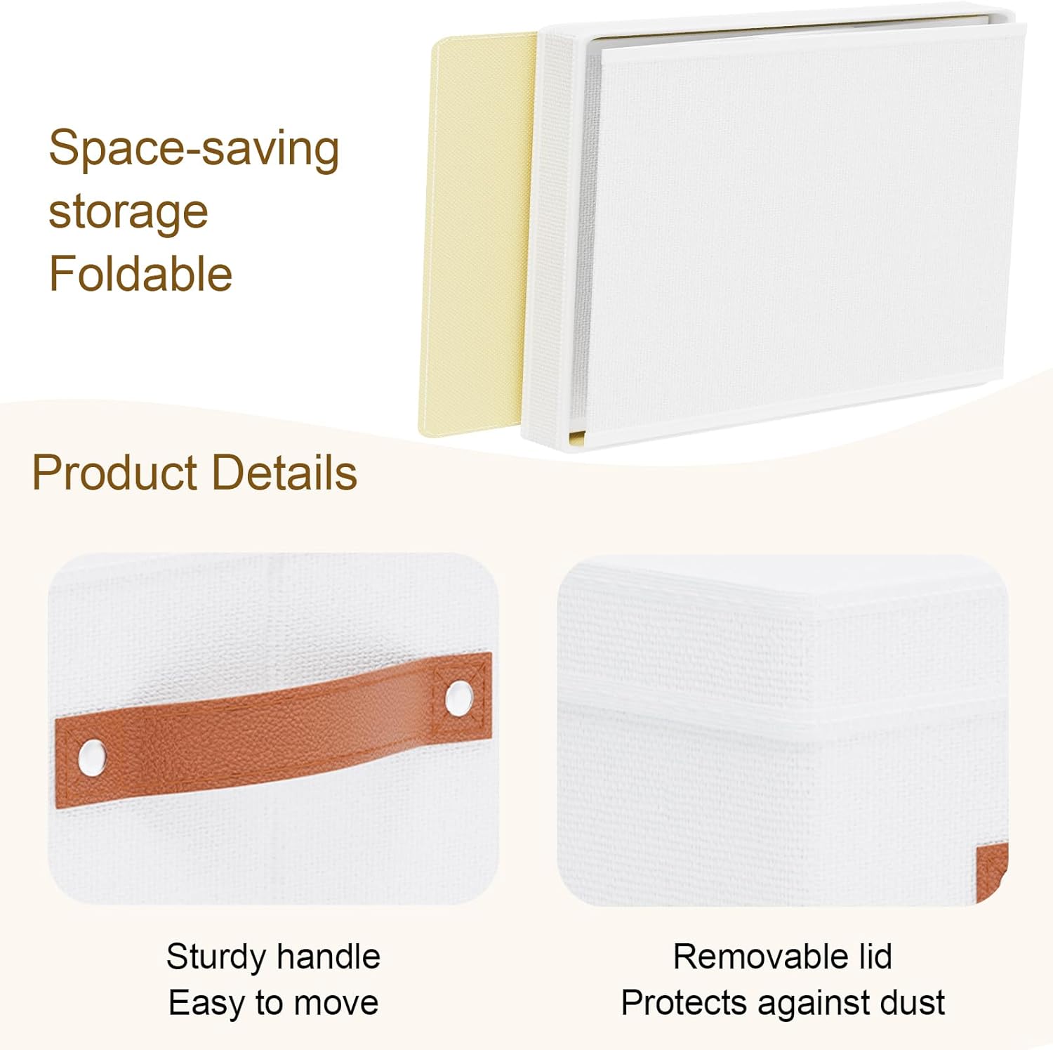 Beige Storage Bin — 13" - View 5