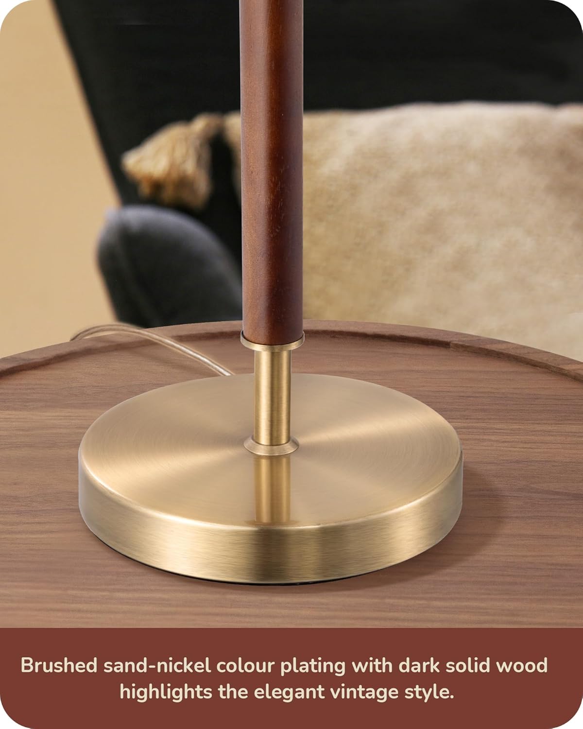 Luxe Black Bedside Lamp - View 4