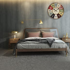 Battery Operated Farmhouse Wood Wall Clock — 12" - View 5
