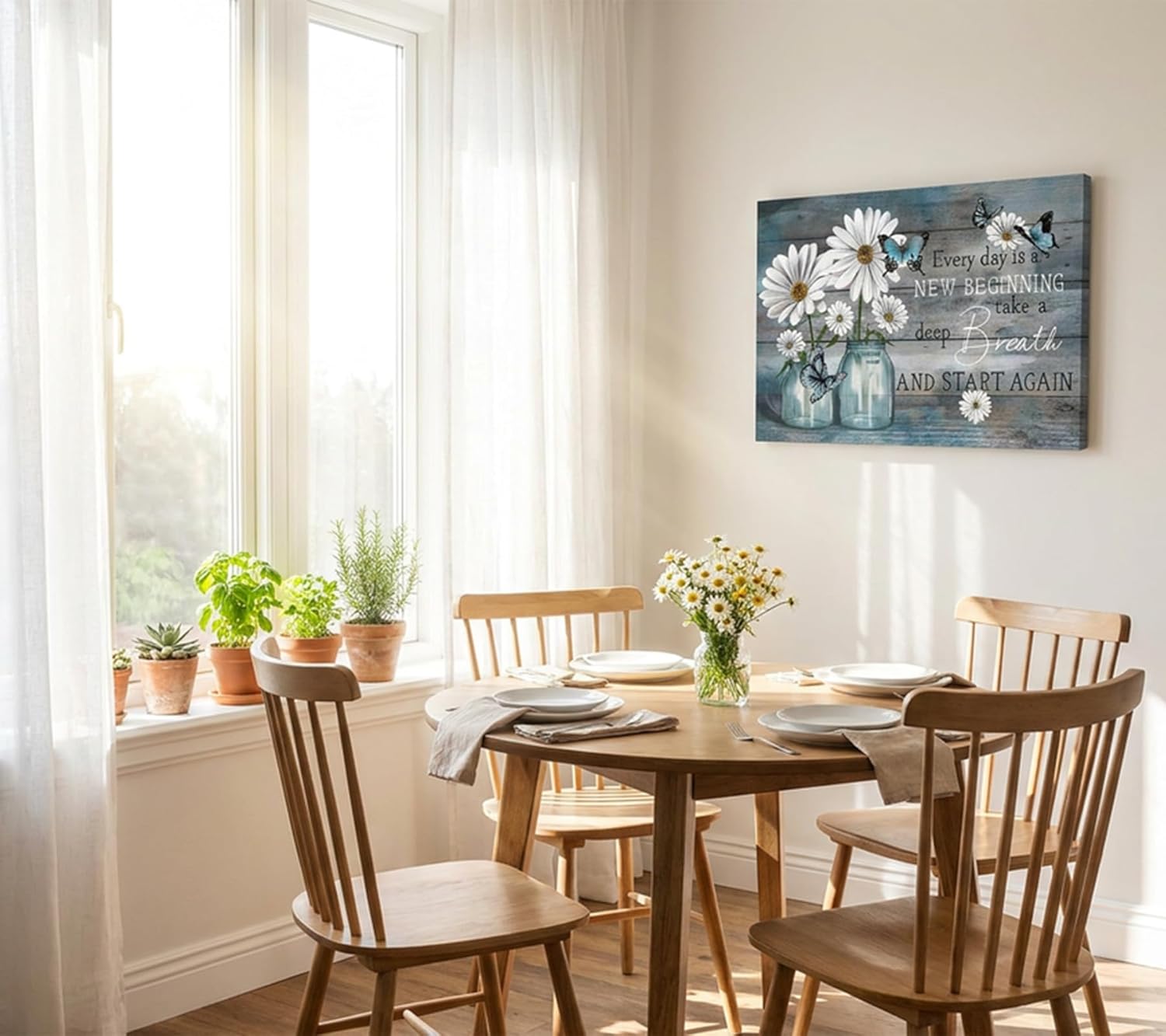 Farmhouse Blue Canvas Wall Art — 12" - View 2