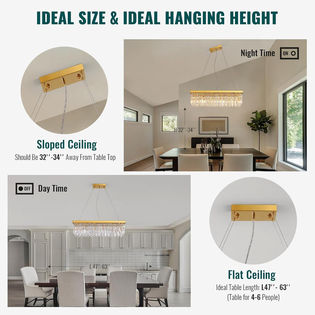 Adjustable Luxe Glass Chandelier — 6-Light - View 7