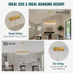 Adjustable Luxe Glass Chandelier — 6-Light - View 7