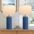 Boho Beige Nightstand Lamp — 23.5"