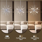 Modern Metal Chandelier — 6-Light - View 4