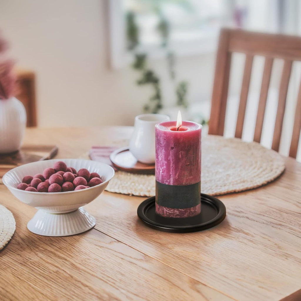 Black Pillar Candle — 3.8" - View 7