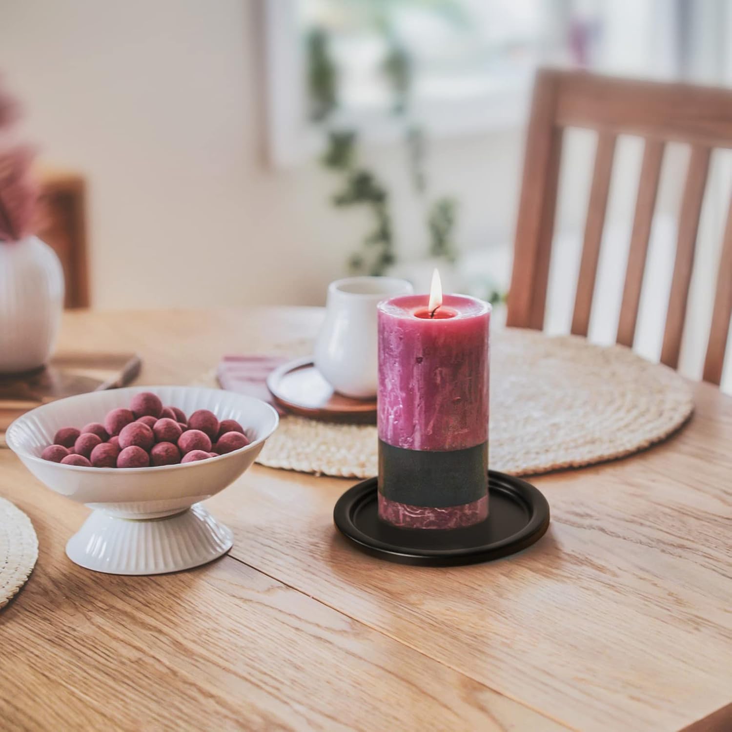 Black Pillar Candle — 3.8" - View 7