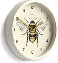 Modern Beige Wall Clock — 10" — Linen White