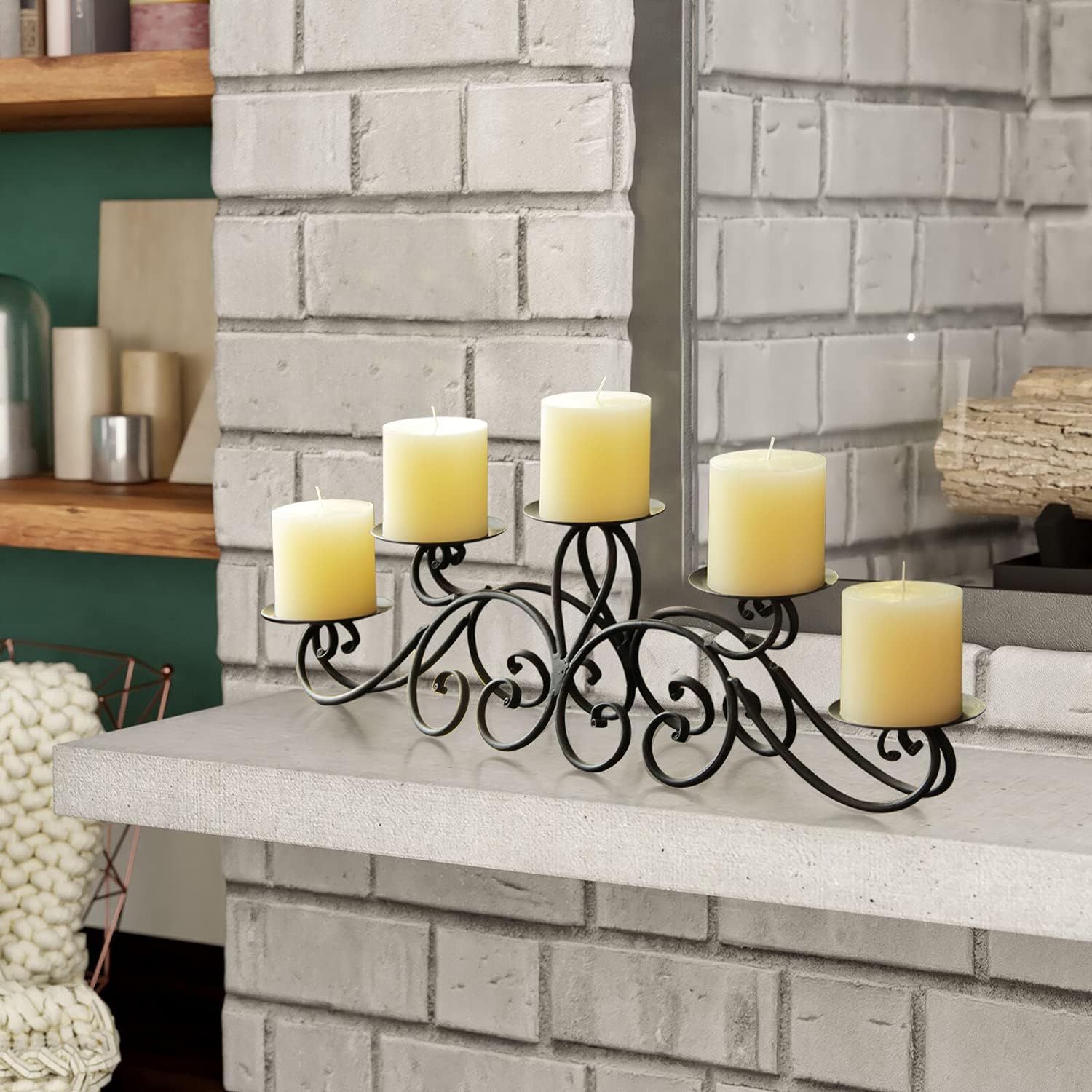 Antique Wax Pillar Candle - View 4