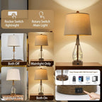 USB Boho Black Bedside Lamp — Set of 2 - View 2