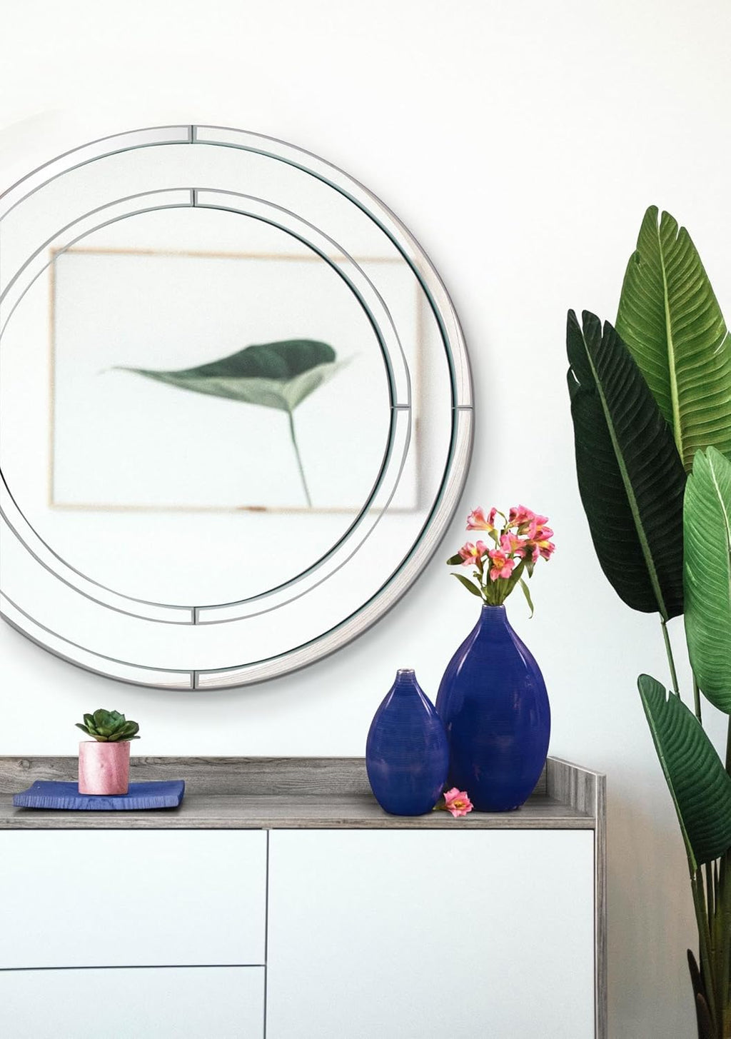 Oval Ceramic Vase Set — 12" - View 6
