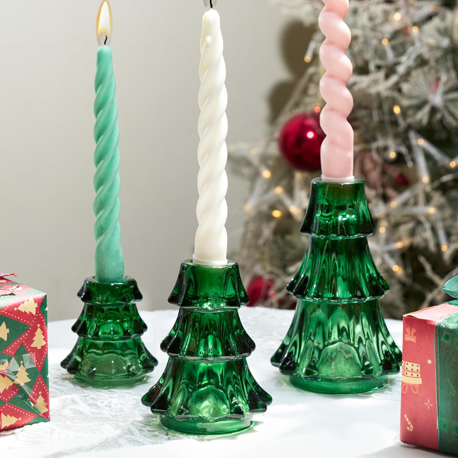Green Candle — 3" — 3",4.3",5.9"