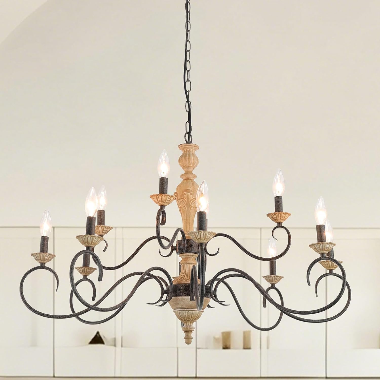Adjustable Beige Chandelier — 4-Light — ZR29912JM
