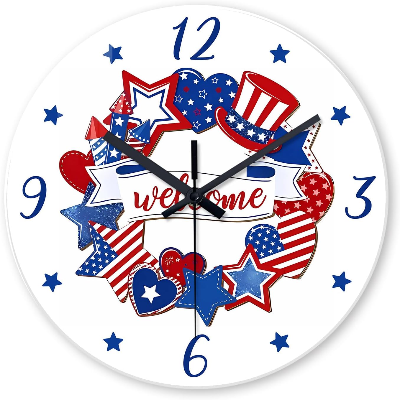 Battery Operated Pink Wall Clock — 16" — 12 Inch