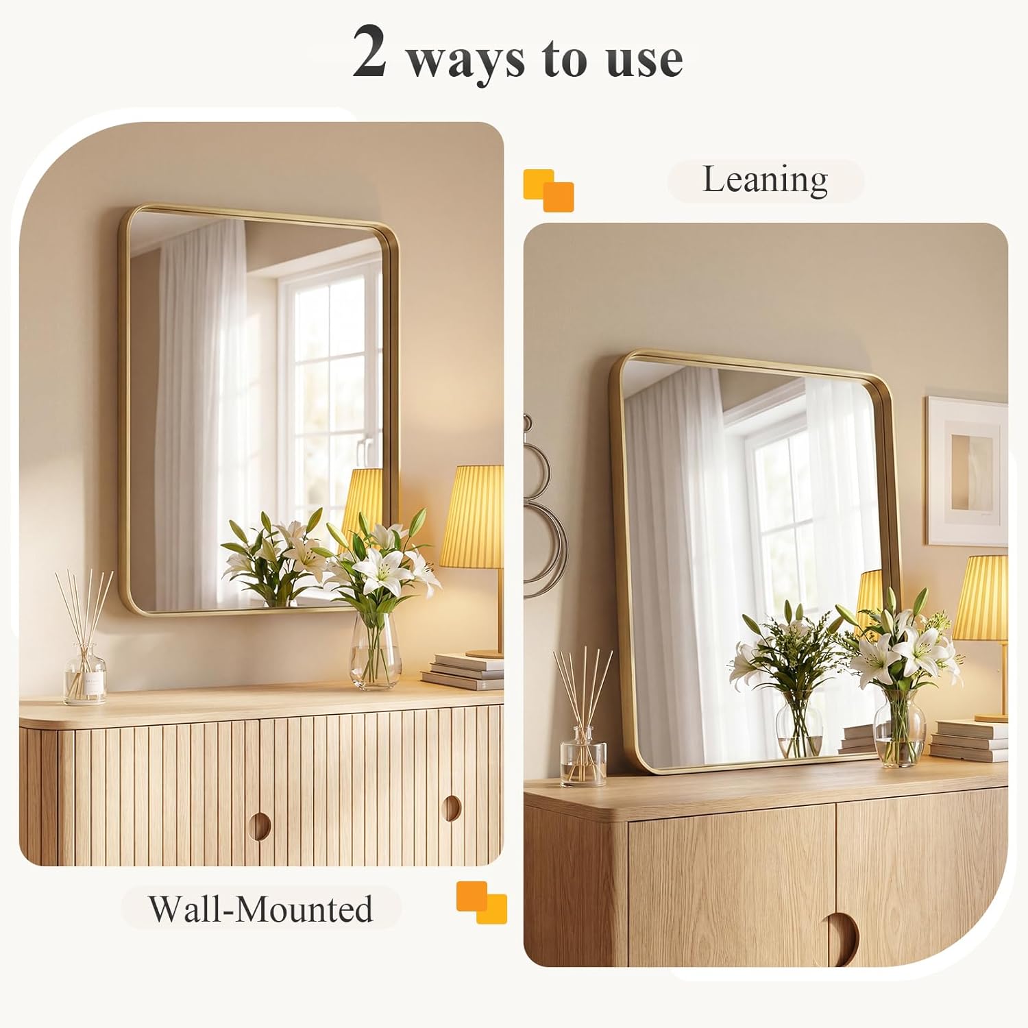 Framed Farmhouse Black Vanity Mirror — 32" - View 6