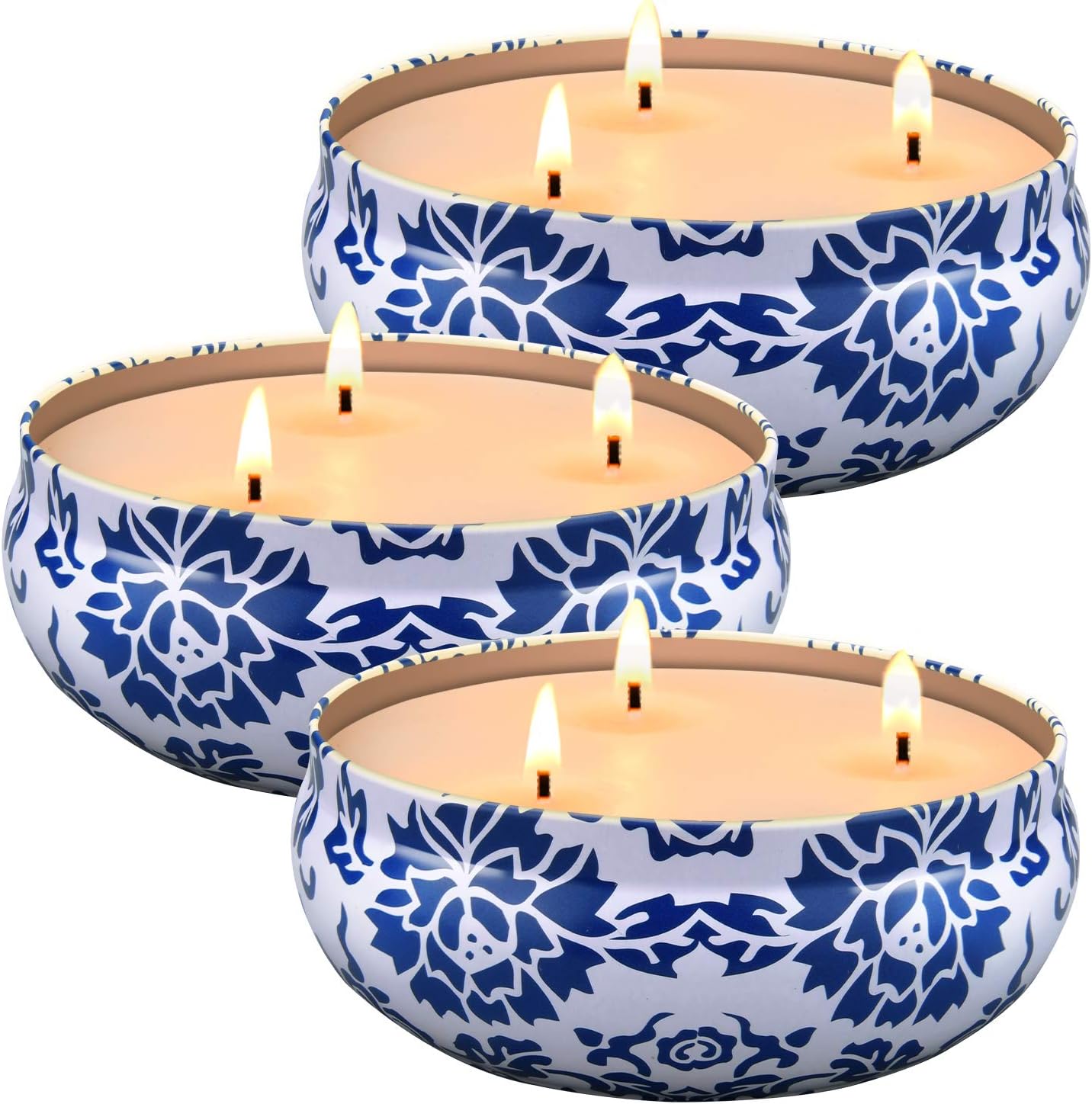 Soy Wax Blue Scented Candle — Light Blue