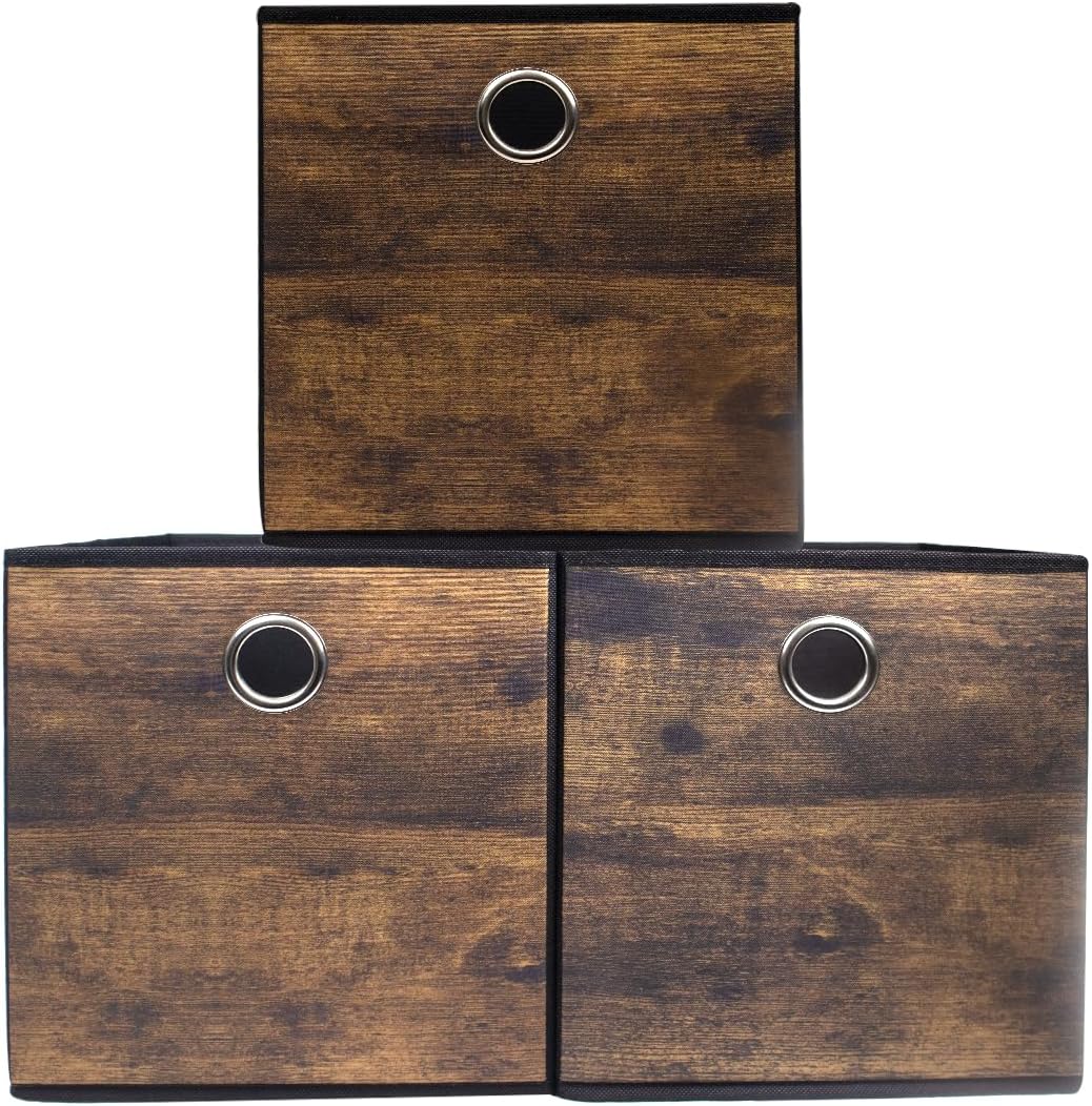 Wood Storage Bin — 6" — Small-10.2x10.2x11inch