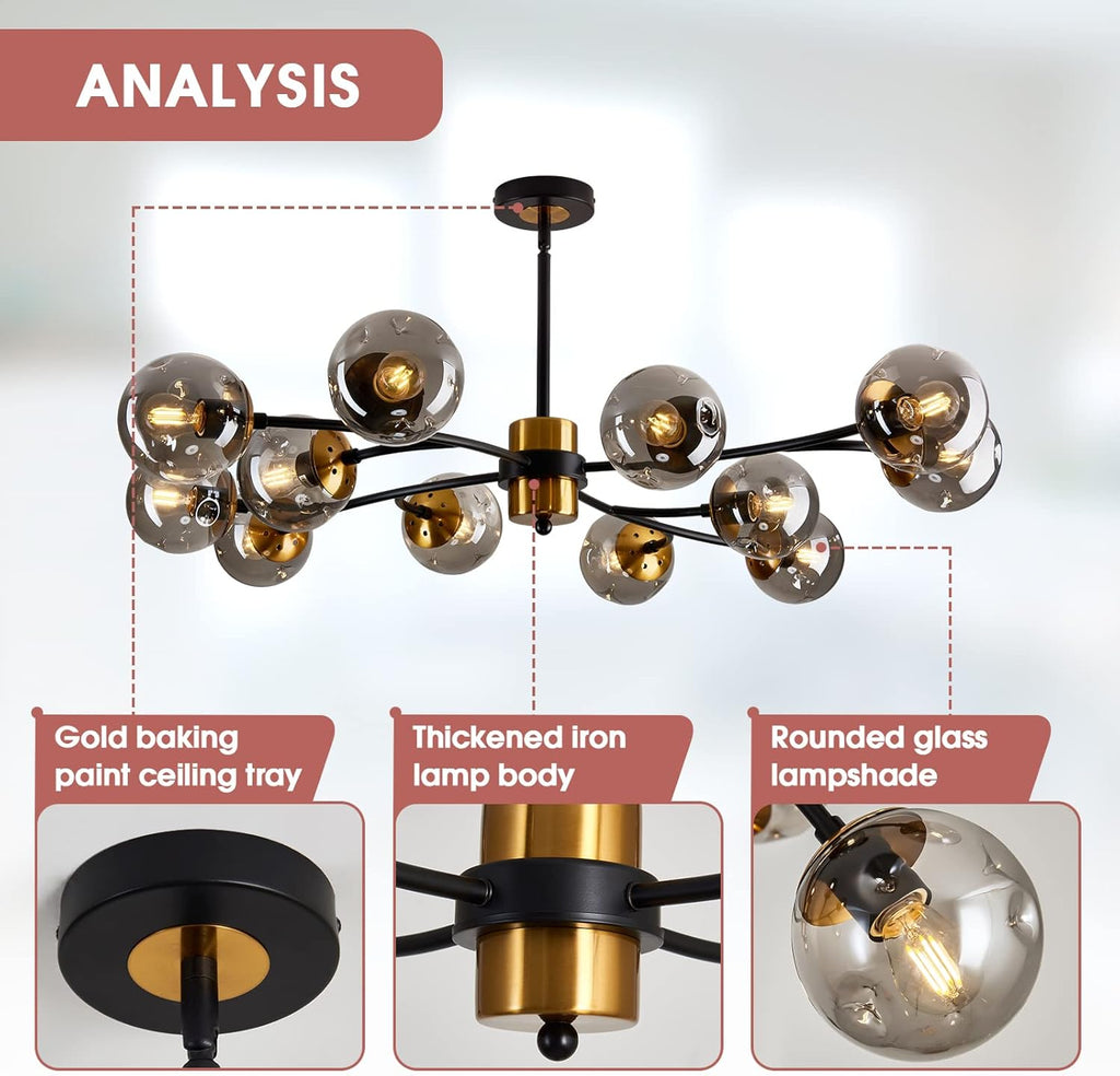 Vintage Luxe Metal Chandelier — 12-Light - View 3