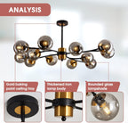 Vintage Luxe Metal Chandelier — 12-Light - View 3
