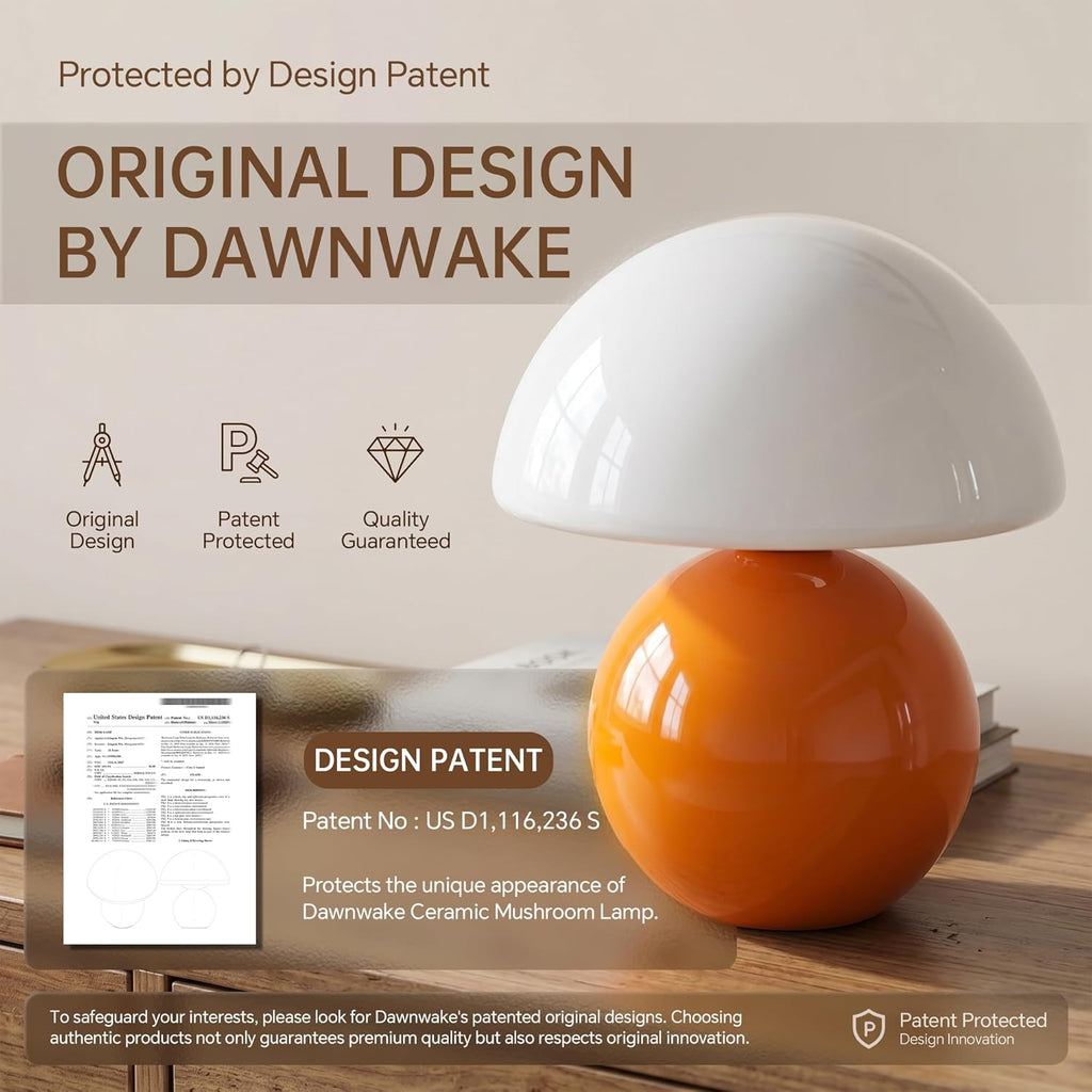 Mid-Century Beige Table Lamp - View 6