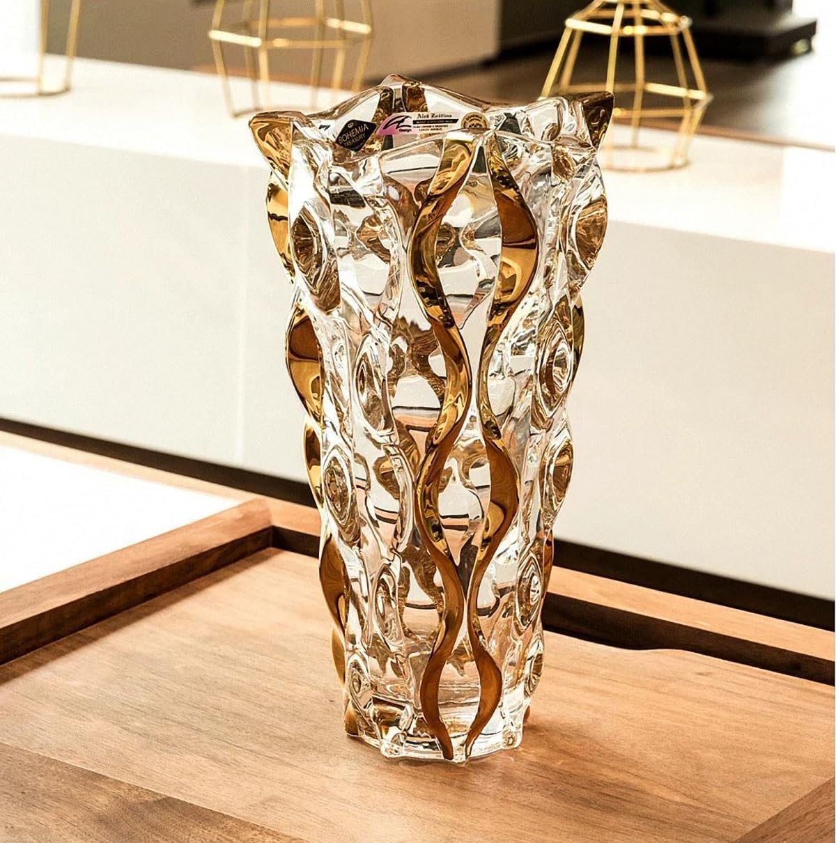 Luxe Gold Flower Vase — 11" - View 4