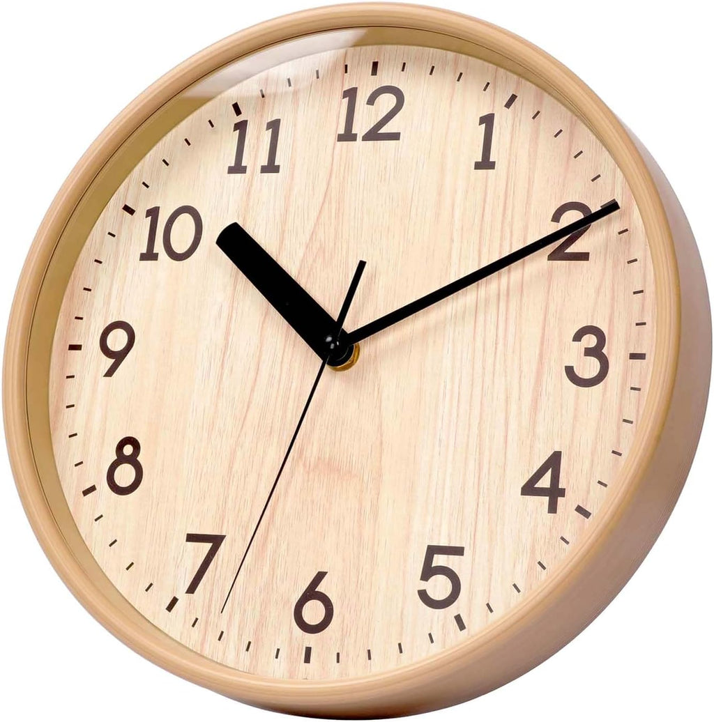 Battery Operated Farmhouse Silver Wall Clock — 10" - View 3