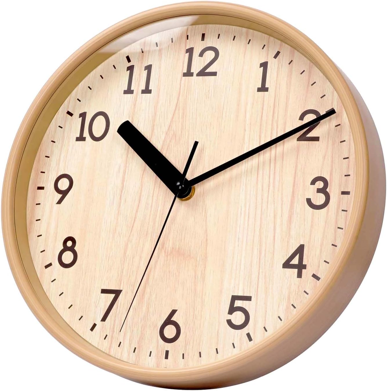 Battery Operated Farmhouse Silver Wall Clock — 10" - View 3