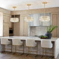Luxe Black Chandelier — 4-Light — Gold