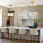 Luxe Black Chandelier — 4-Light — Gold