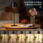 Cordless Black Desk Lamp - View 3