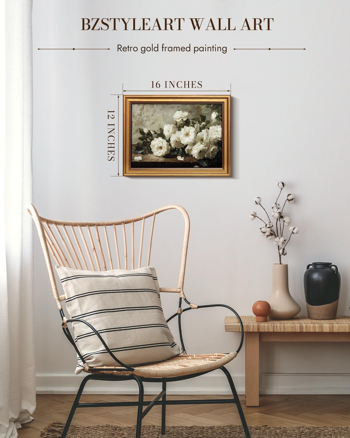 Framed Luxe Blue Wall Art — 16" - View 2